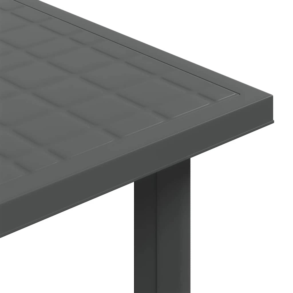 Sodo stalas, antracito spalvos, 80x75x72cm, plastikas