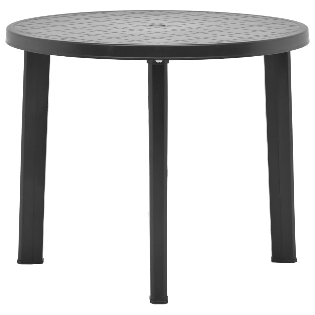 Garden table, anthracite, 89cm, plastic