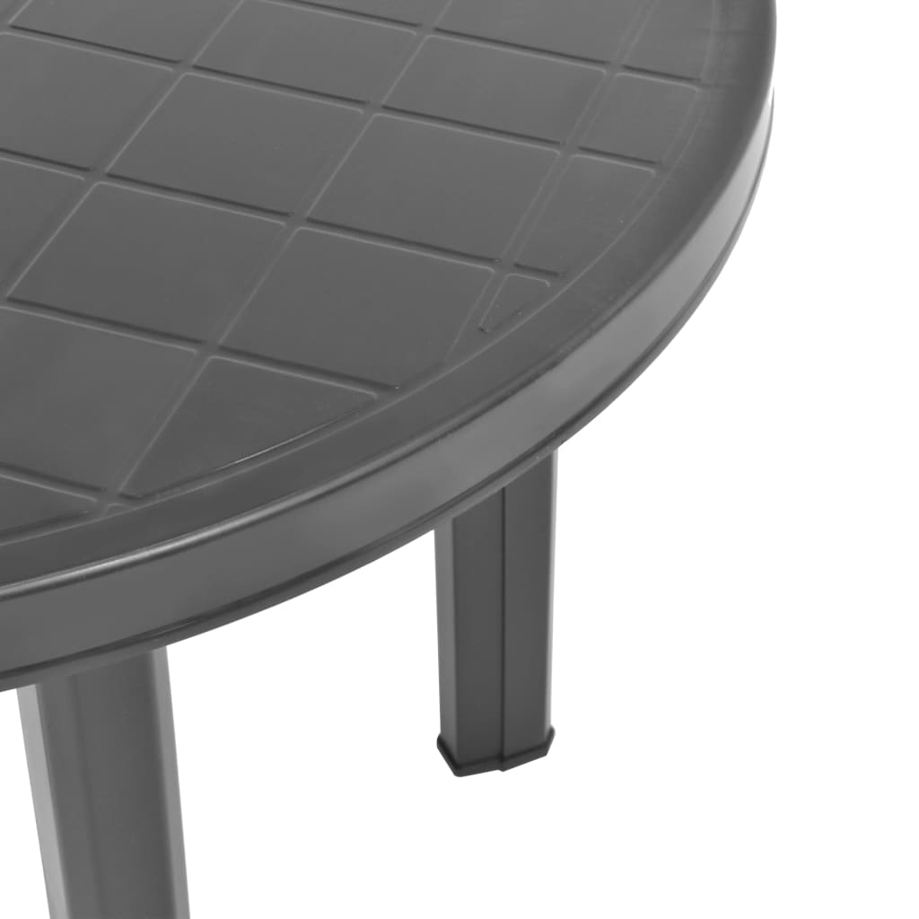 Garden table, anthracite, 89cm, plastic
