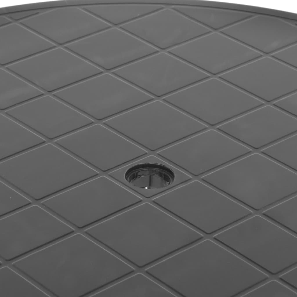 Garden table, anthracite, 89cm, plastic