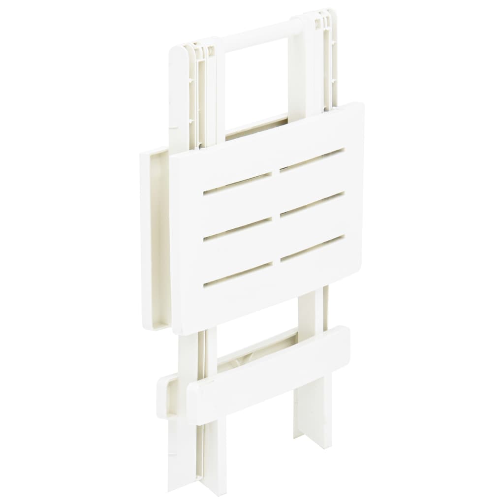 Sulankstomas sodo stalas, baltos spalvos, 45x43x50cm, plastikas
