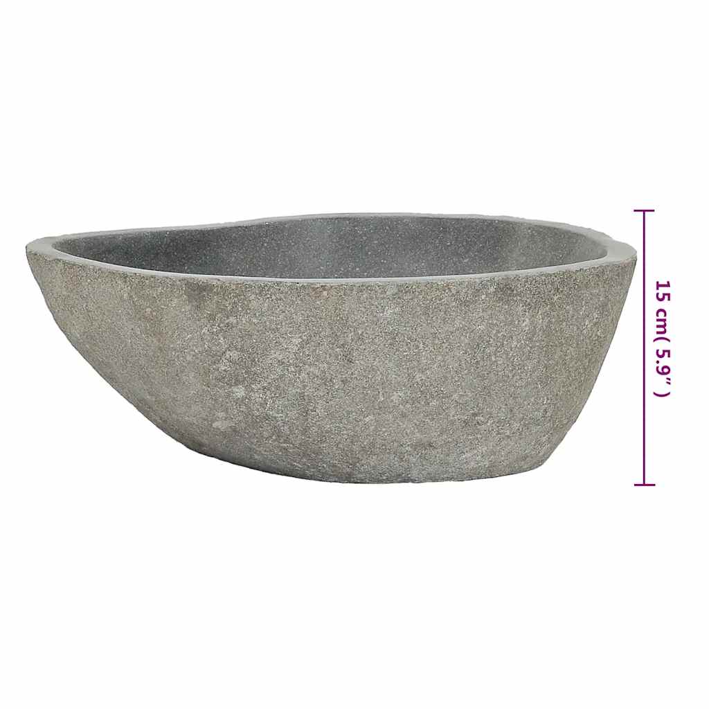 Praustuvas, (37-46)x(29-36)cm, upės akmuo, ovalo formos