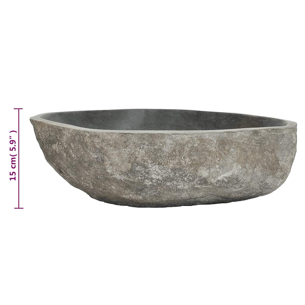 Praustuvas, (45-53)x(34-41)cm, upės akmuo, ovalo formos