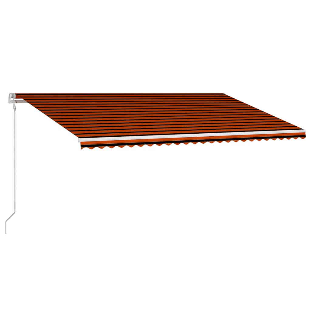 Izvelkamā markīze, oranža un brūna, 600x300cm, automātiska