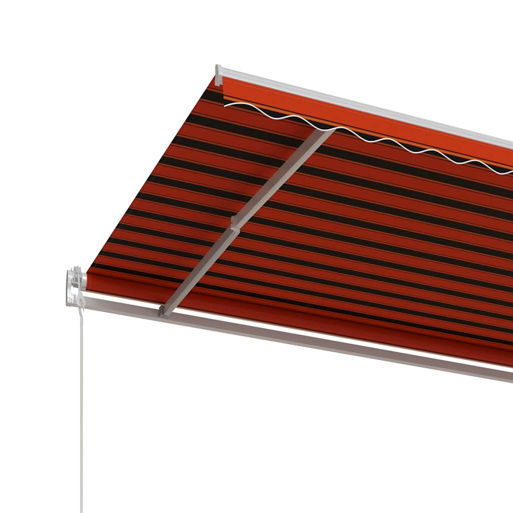 Izvelkamā markīze, oranža un brūna, 600x300cm, automātiska