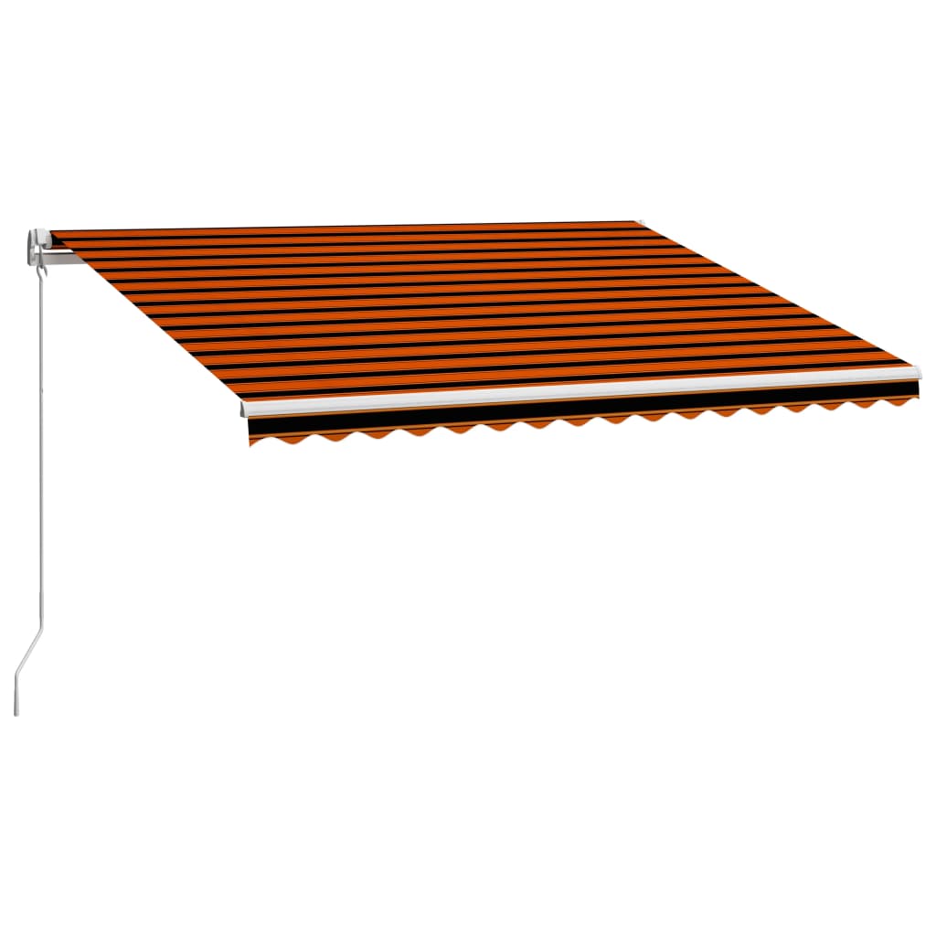 Rankiniu būdu ištraukiama markizė, oranžinė ir ruda, 450x300cm