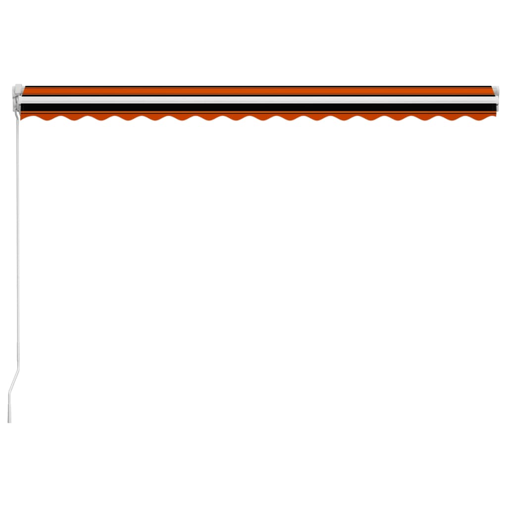 Rankiniu būdu ištraukiama markizė, oranžinė ir ruda, 450x300cm