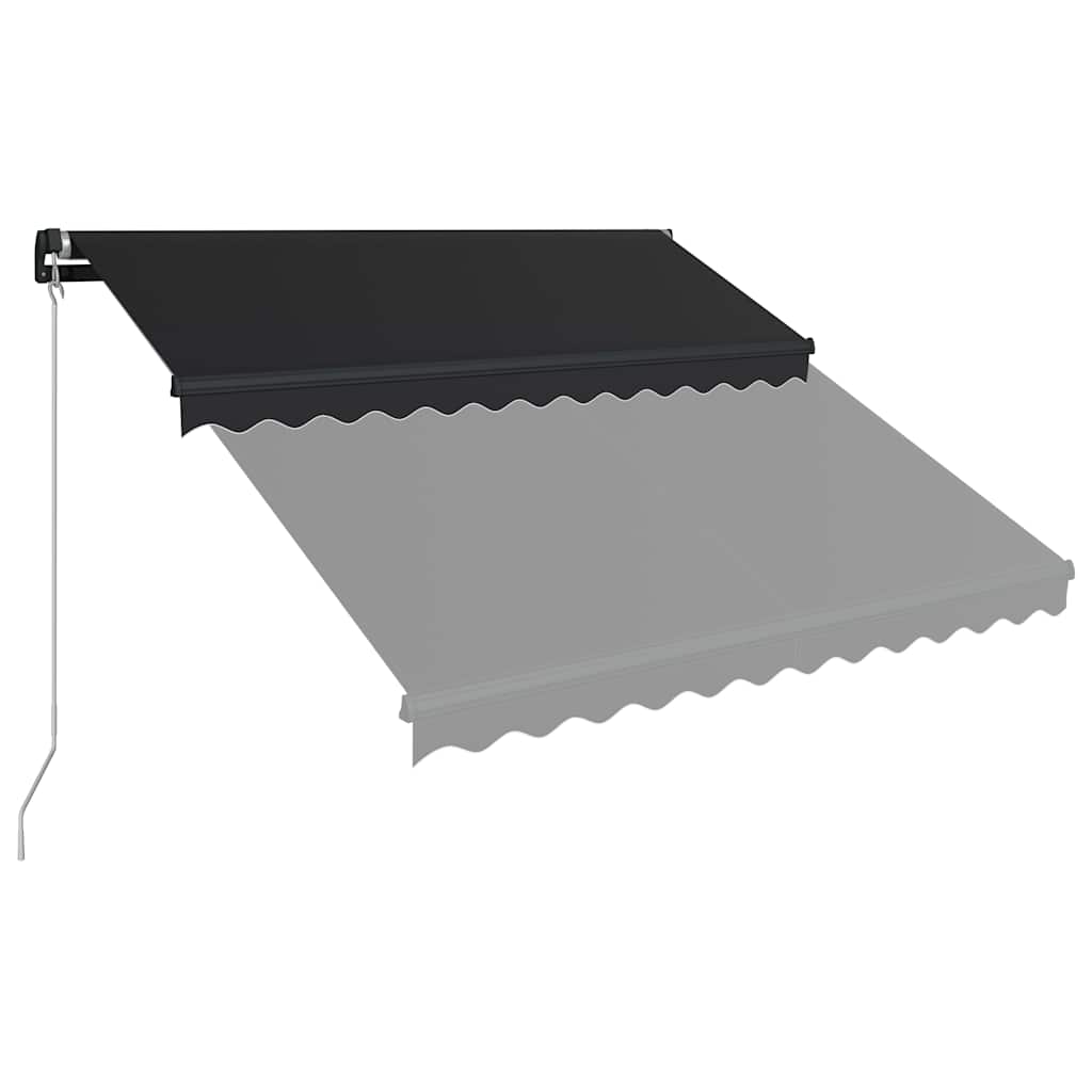 Manuāli izvelkama markīze ar LED, antracīts, 300x250 cm
