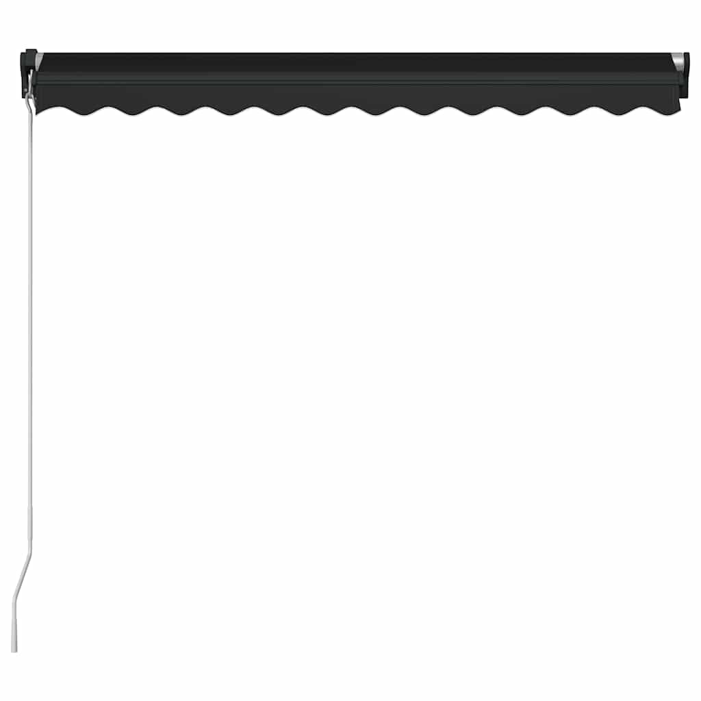 Rankiniu būdu ištraukiama markizė su LED, antracito, 350x250cm