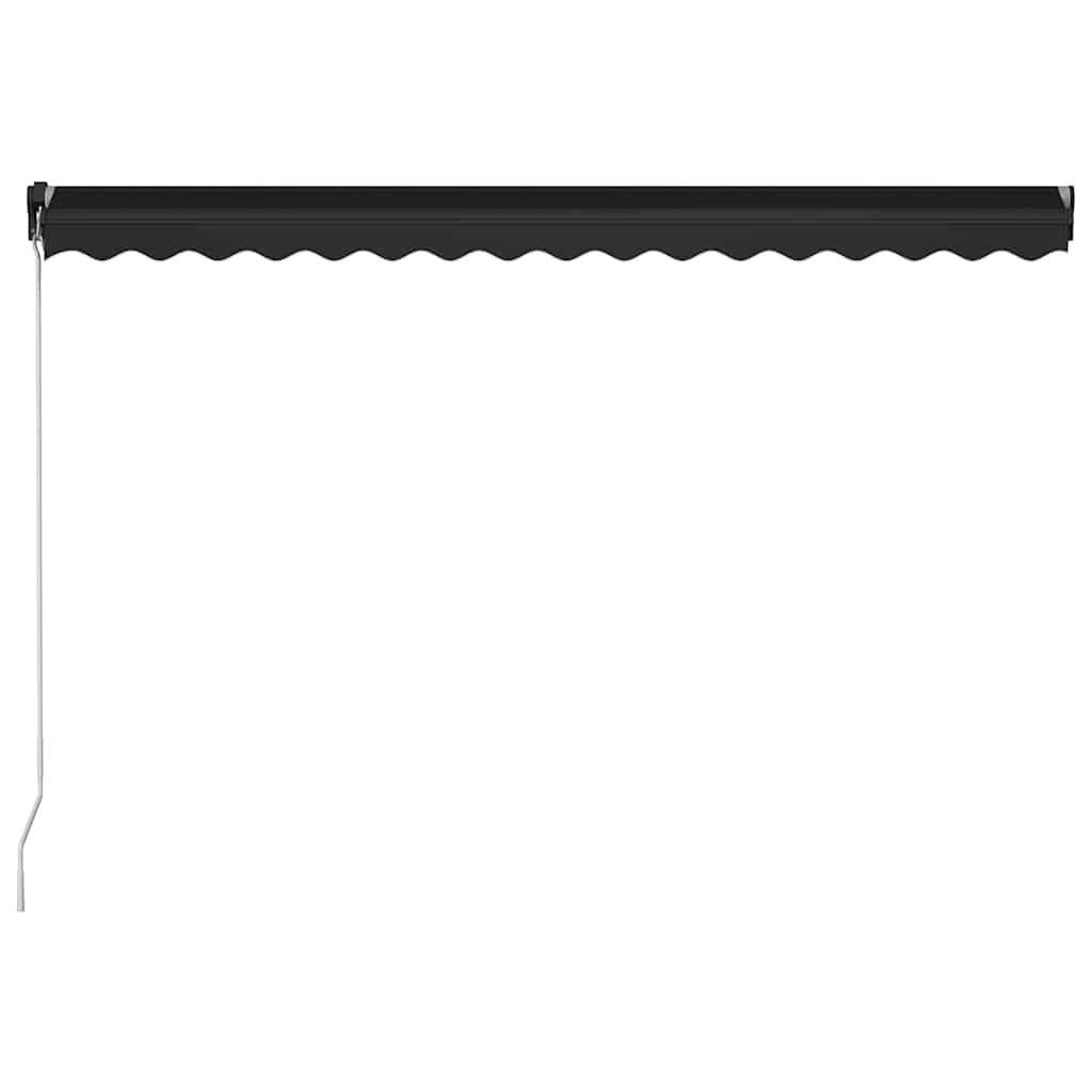 Manual Retractable Awning with LED, anthracite, 450x300cm