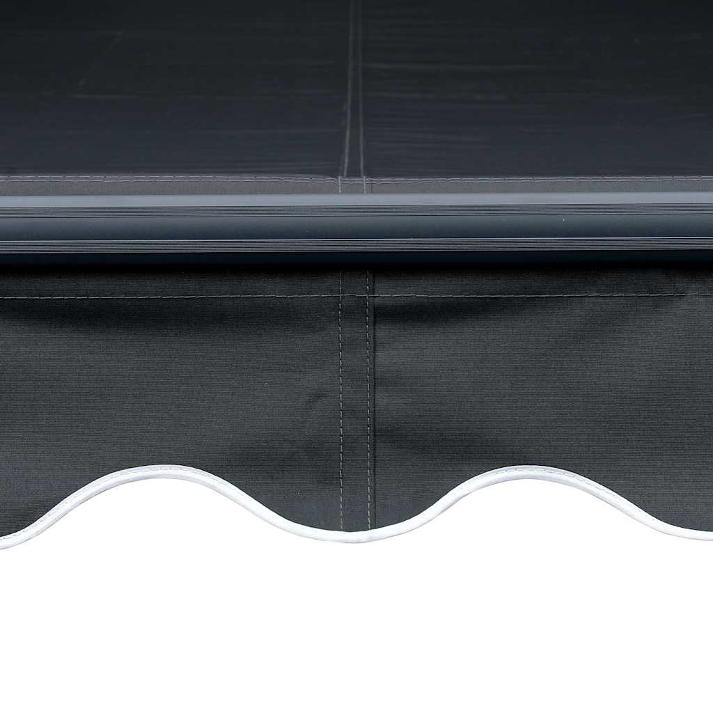 Manual Retractable Awning with LED, anthracite, 450x300cm