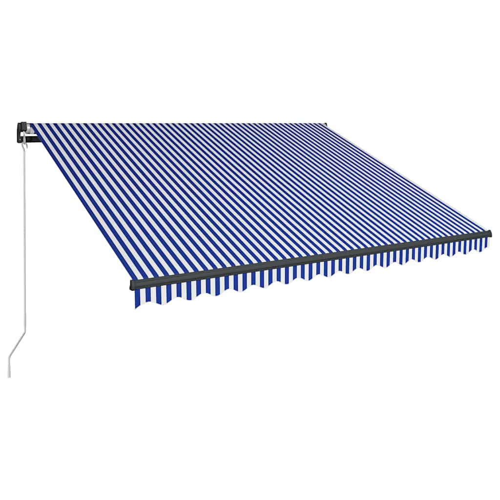 Mechaninė markizė su saulės energija maitinamais LED 4,5 x 3 m