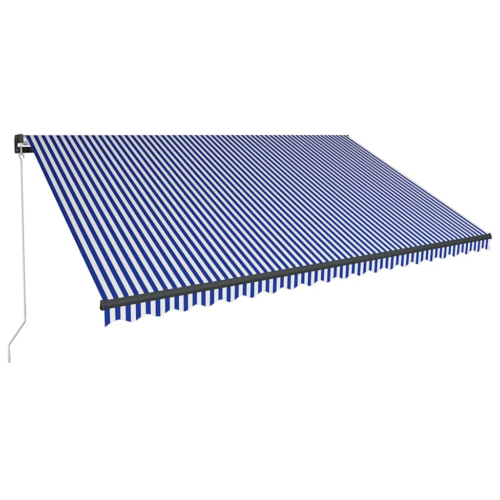 Mechaninė markizė su saulės energija maitinamais LED 5 x 3 m