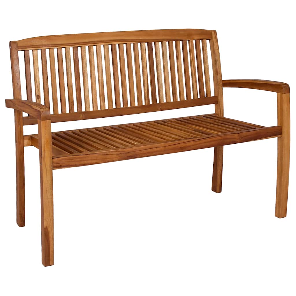 Dvivietis sudedamas sodo suoliukas, 128,5cm, tikmedžio masyvas