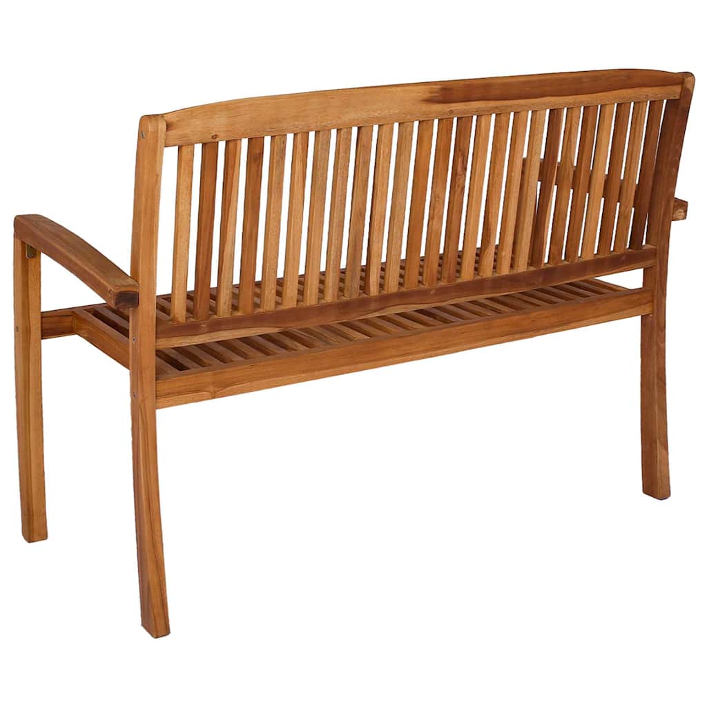 Dvivietis sudedamas sodo suoliukas, 128,5cm, tikmedžio masyvas