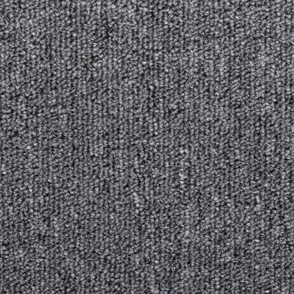 Kāpņu paklāji, 15 gab., 65x21x4 cm, tumši pelēki, taisnstūra malas