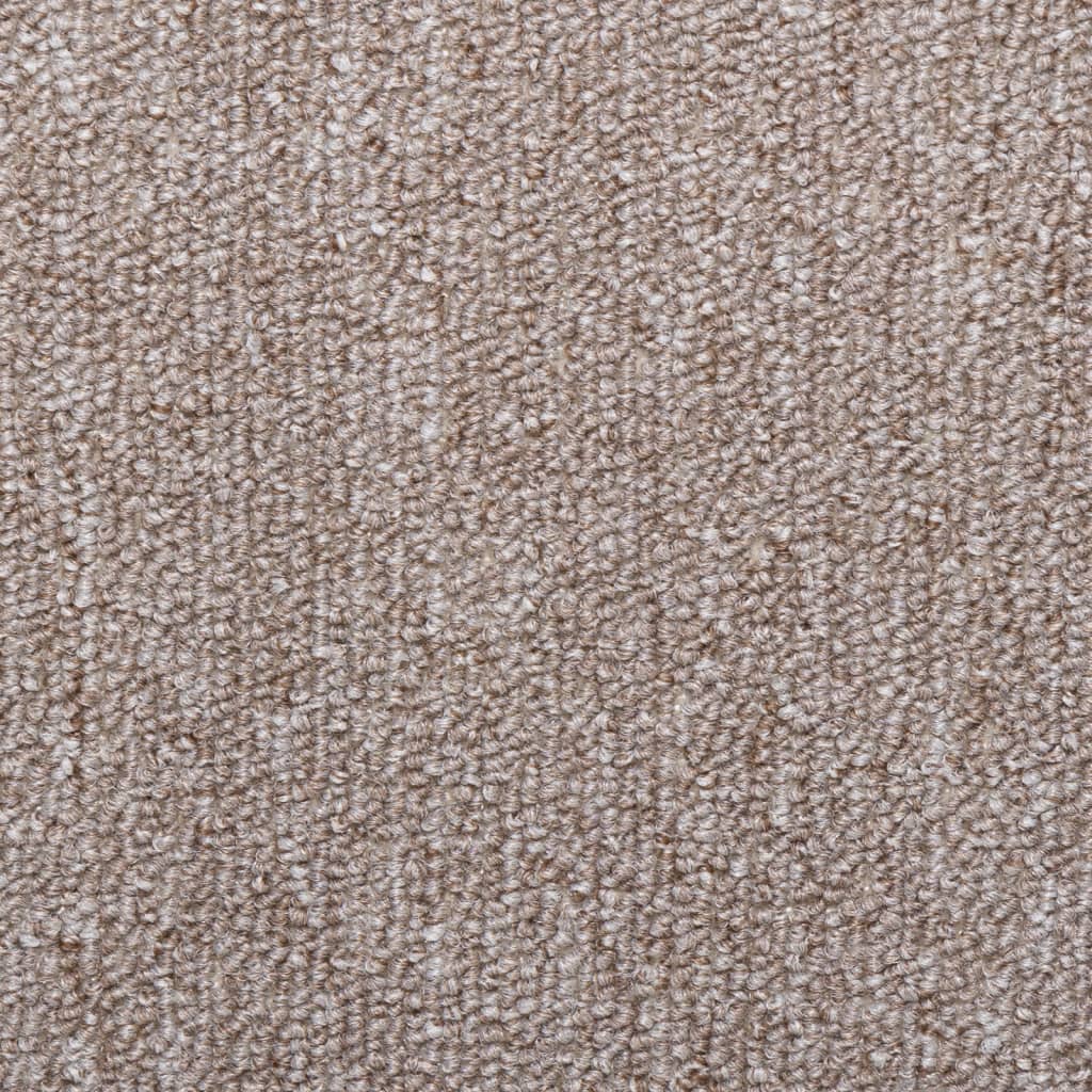 Stair mats, 15 pcs, 65x21x4 cm, light brown, rectangular edges
