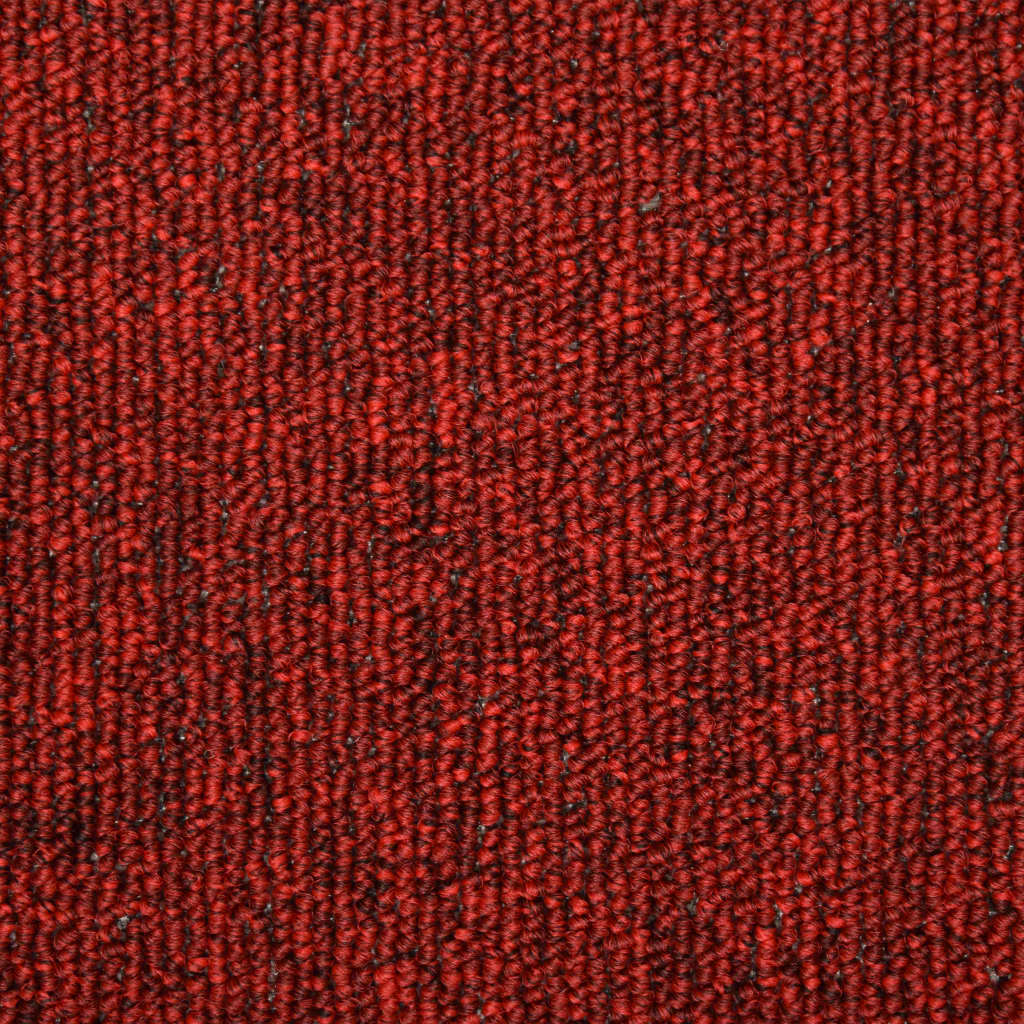 Kāpņu paklājiņi, 15 gab., 65x21x4 cm, sarkani, taisnstūra malas