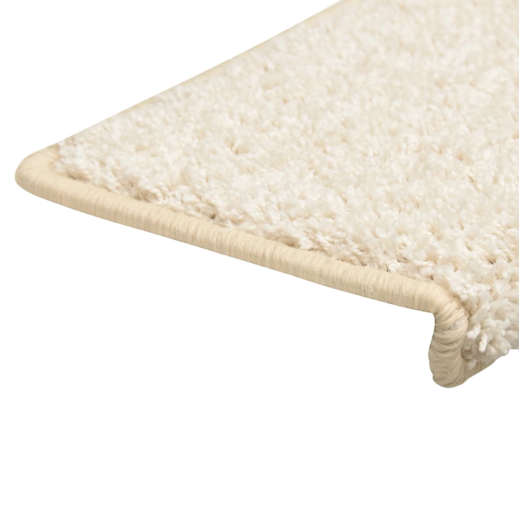 Stair mats, 15 pcs., 65x21x4 cm, white, rectangular edges