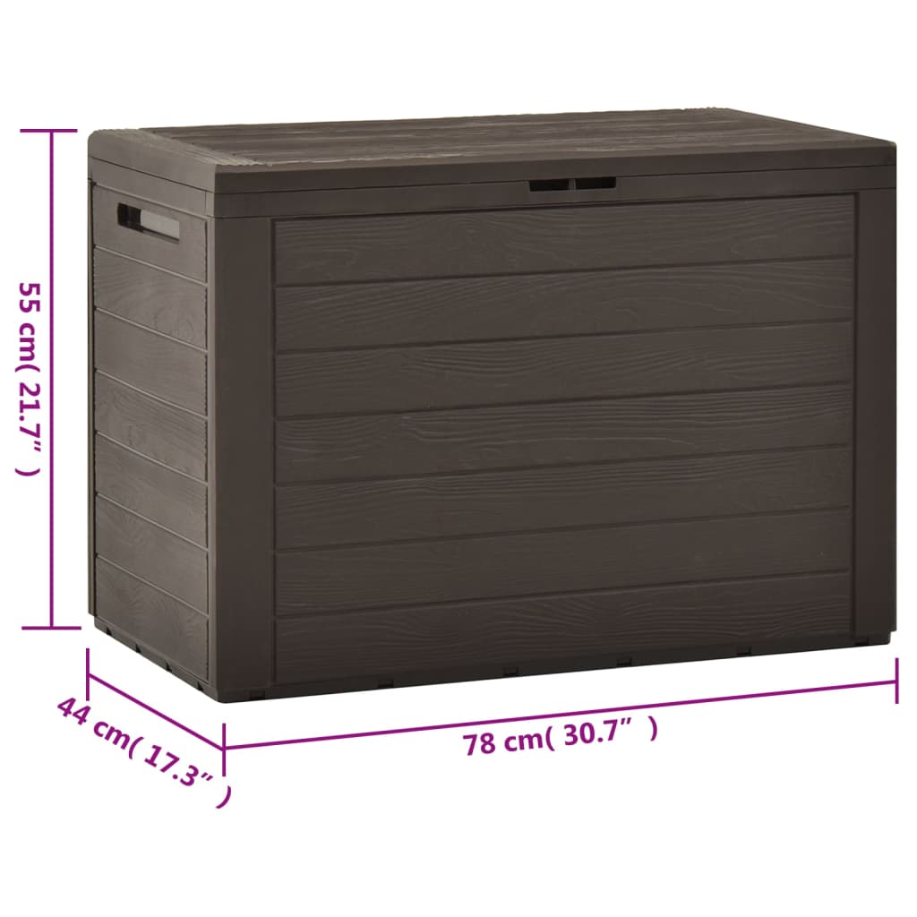 Lauko daiktadėžė MAX, ruda, 78cm