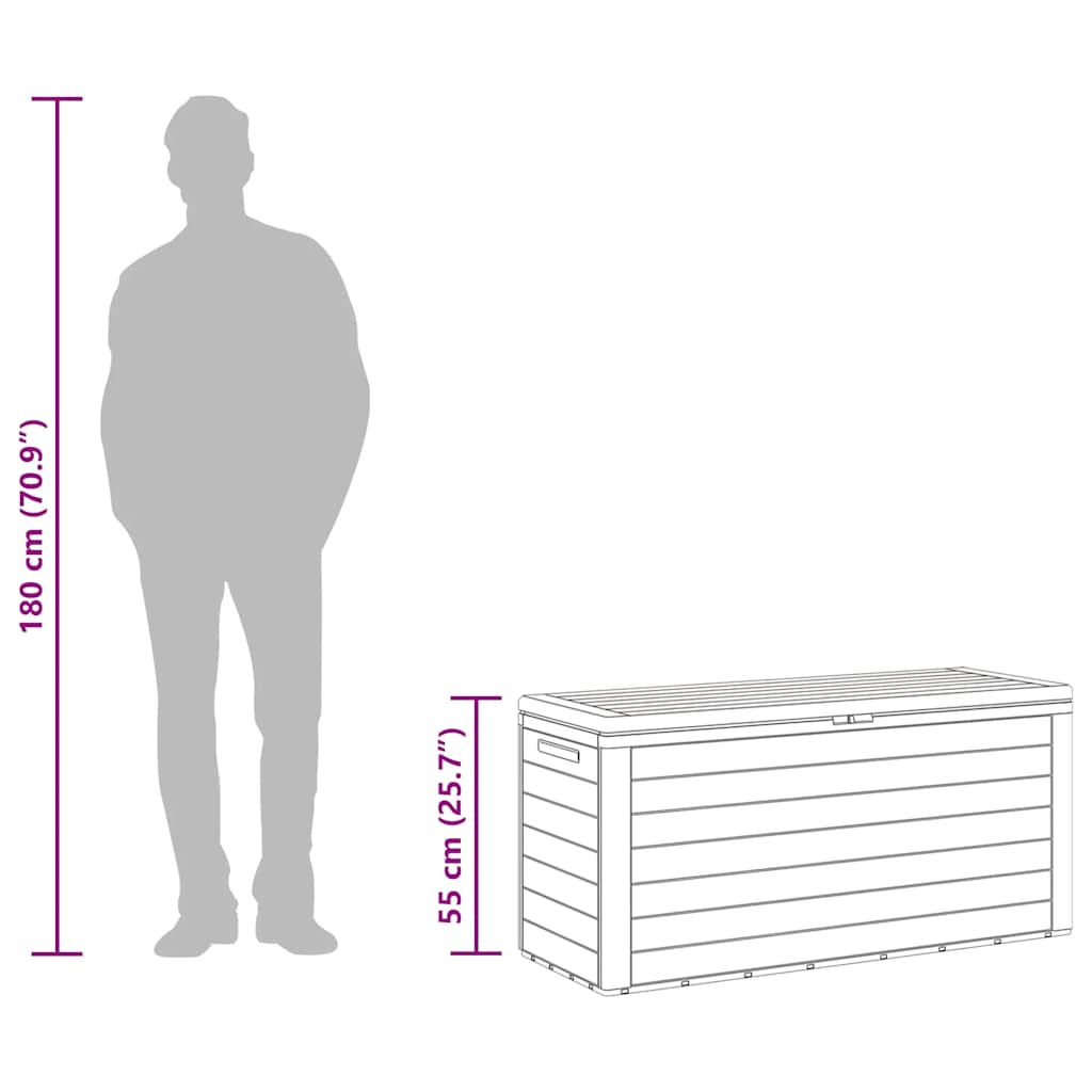 Āra uzglabāšanas kaste MAXIM, brūna, 116cm
