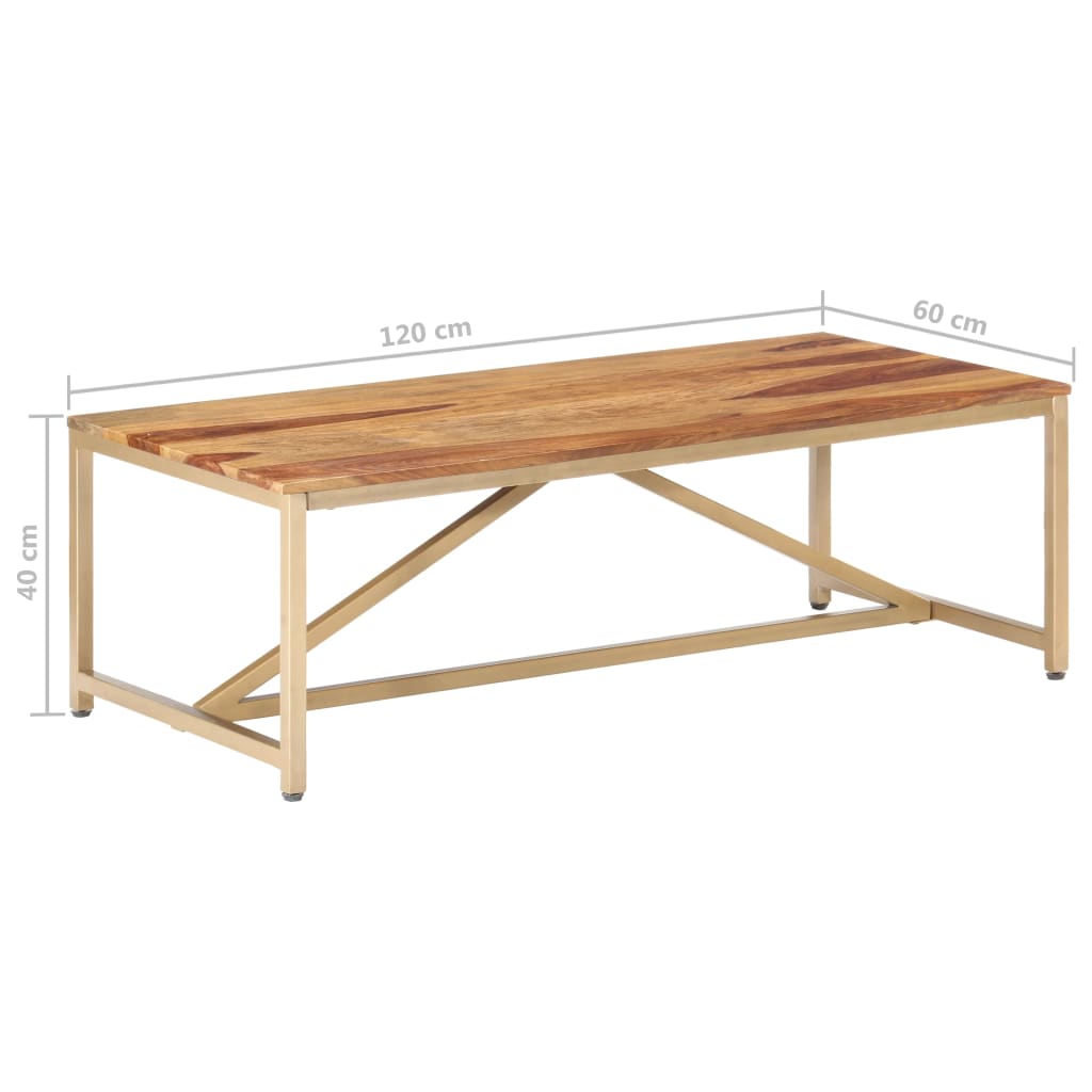 Coffee table, 120x60x40cm, solid wood