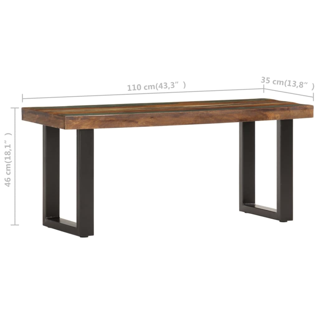 Soliņš, 110 cm, masīva pārstrādāta koksne un tērauds