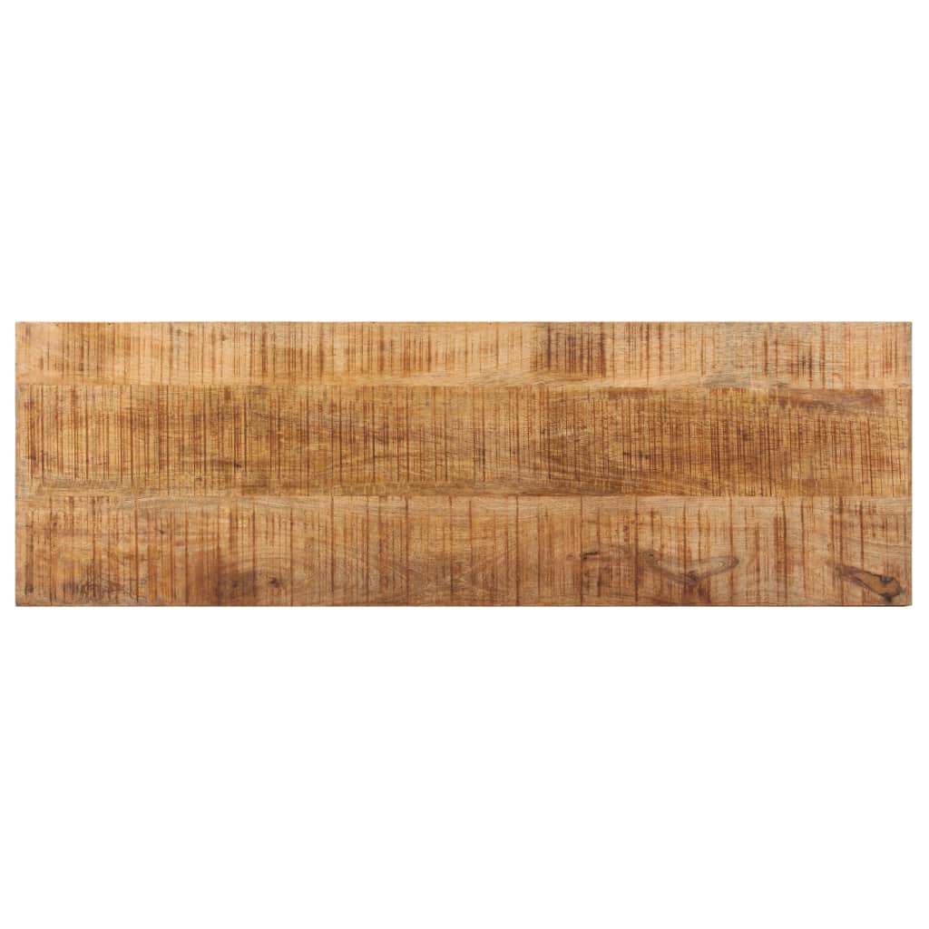 Bench, 110cm, raw mango wood and steel