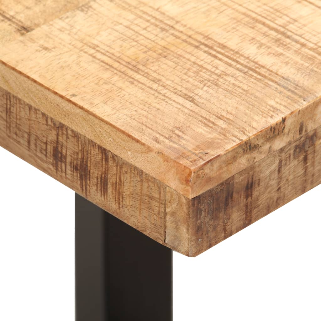 Bench, 110cm, raw mango wood and steel