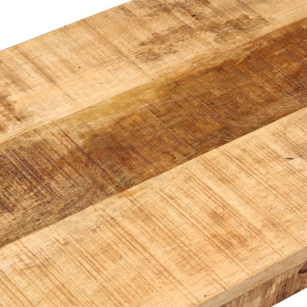 Bench, 110cm, raw mango wood and steel