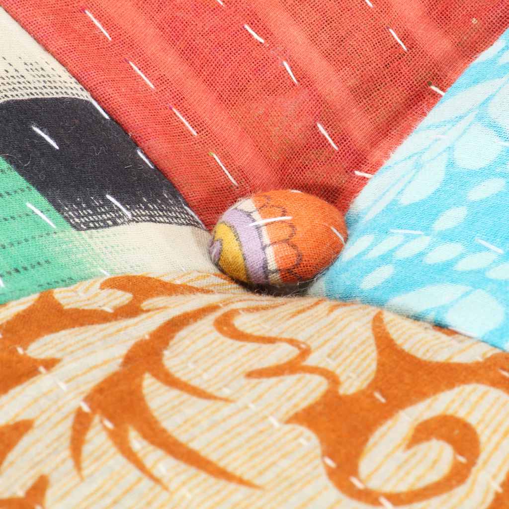 Beanbag, 60x70x36cm, fabric, patchwork