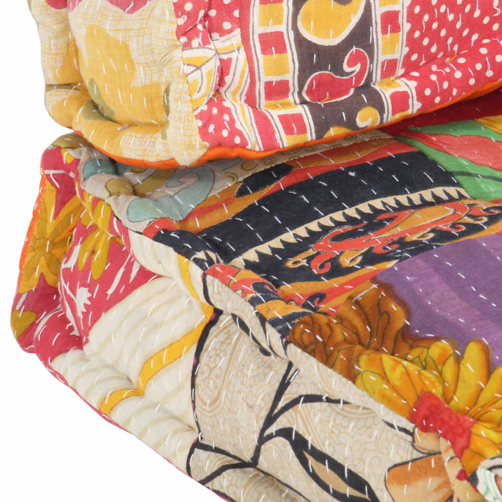 Pallet sofa cushion, multi-colored, fabric, patchwork