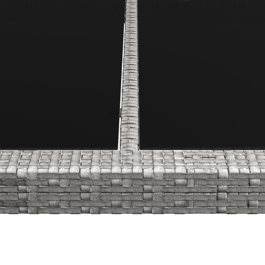 Āra pusdienu galds, pelēks, 200x150x74cm, polirotangs