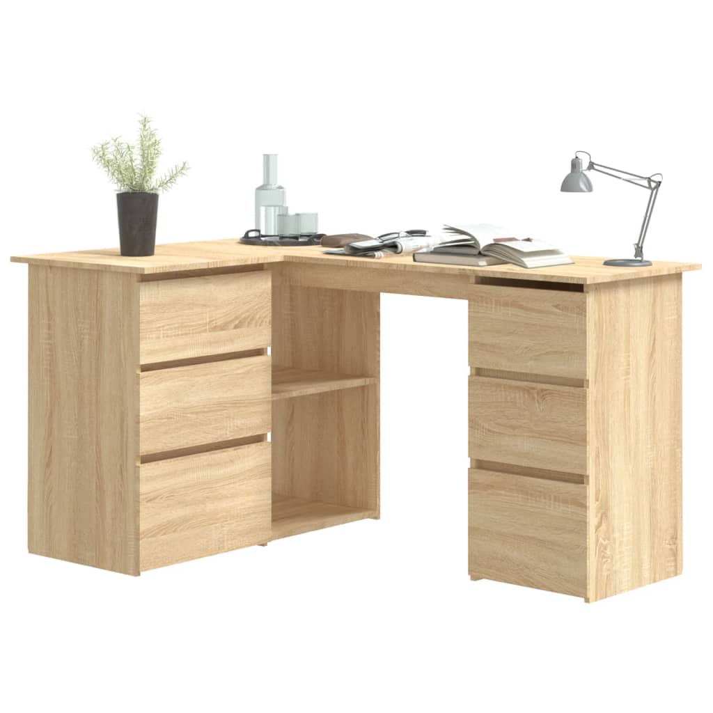 Corner desk, oak, 145x100x76cm, wood