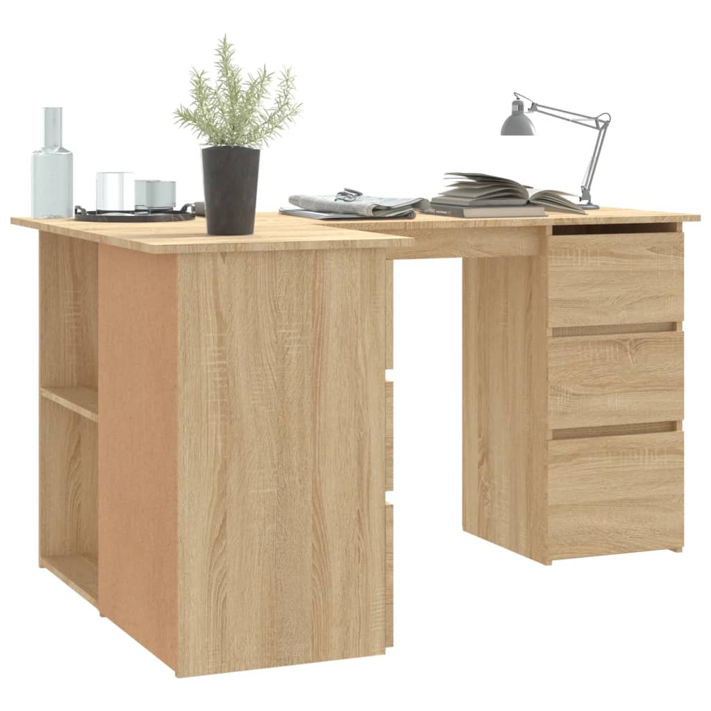 Corner desk, oak, 145x100x76cm, wood