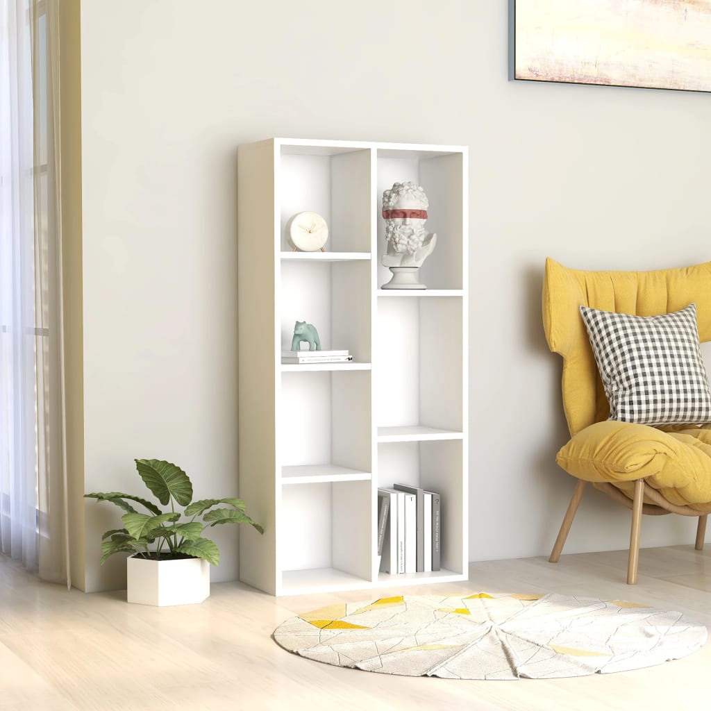 Spintelė knygoms, baltos spalvos, 50x25x106cm, apdirbta mediena