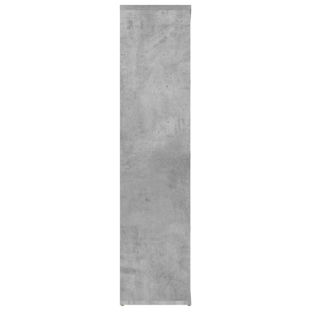 Spintelė knygoms, betono pilka, 50x25x106cm, apdirbta mediena