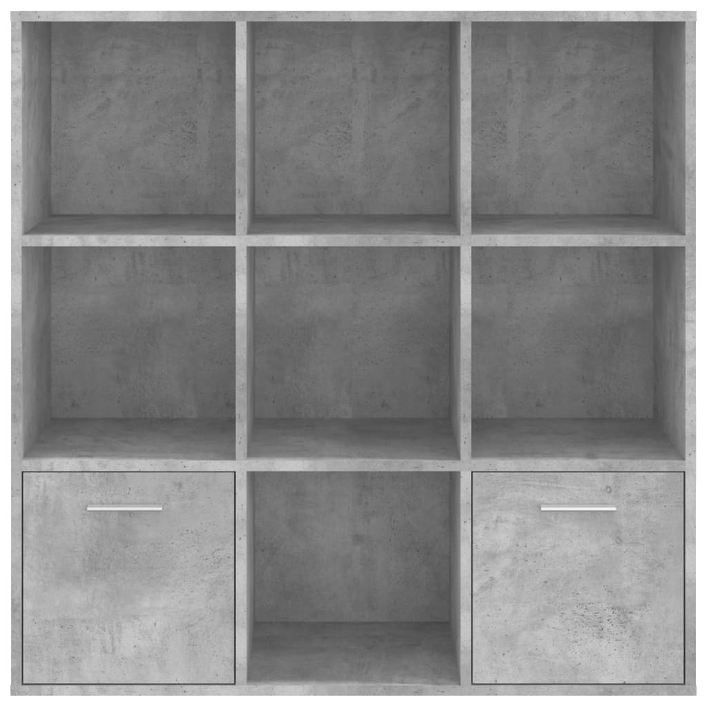 Spintelė knygoms, betono pilka, 98x30x98cm, apdirbta mediena