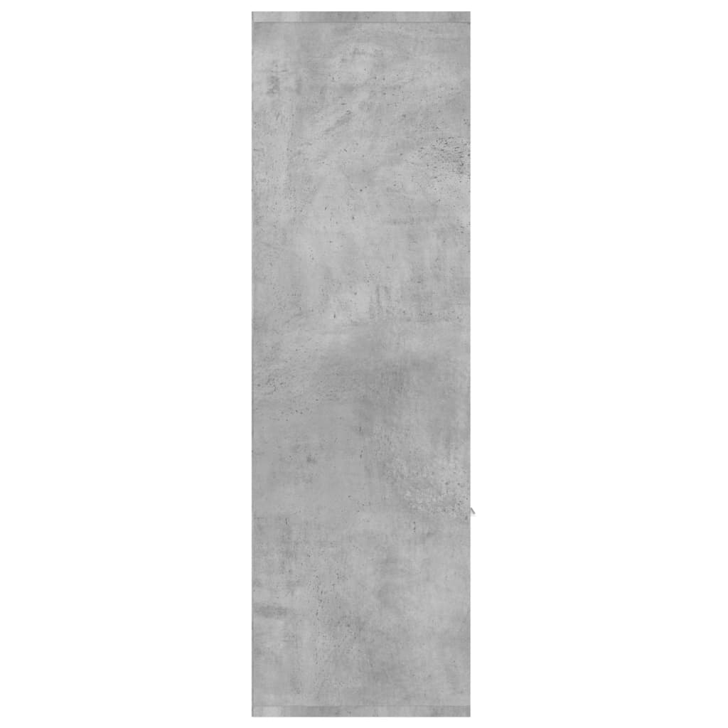 Spintelė knygoms, betono pilka, 98x30x98cm, apdirbta mediena