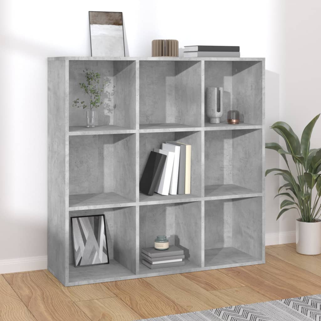 Bookcase, concrete gray, 98x29x97.5 cm
