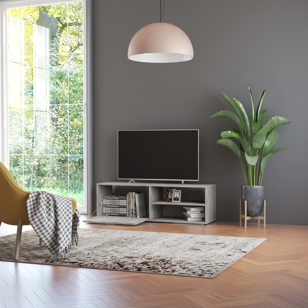 Televizoriaus spintelė, betono, 120x34x37cm, apdirbta mediena