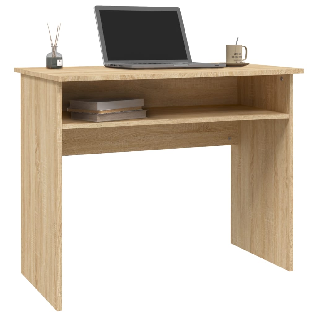 Desk, Sonoma oak, 90x50x74cm, engineered wood