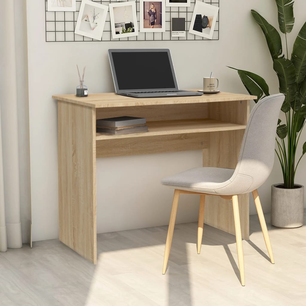 Desk, Sonoma oak, 90x50x74cm, engineered wood