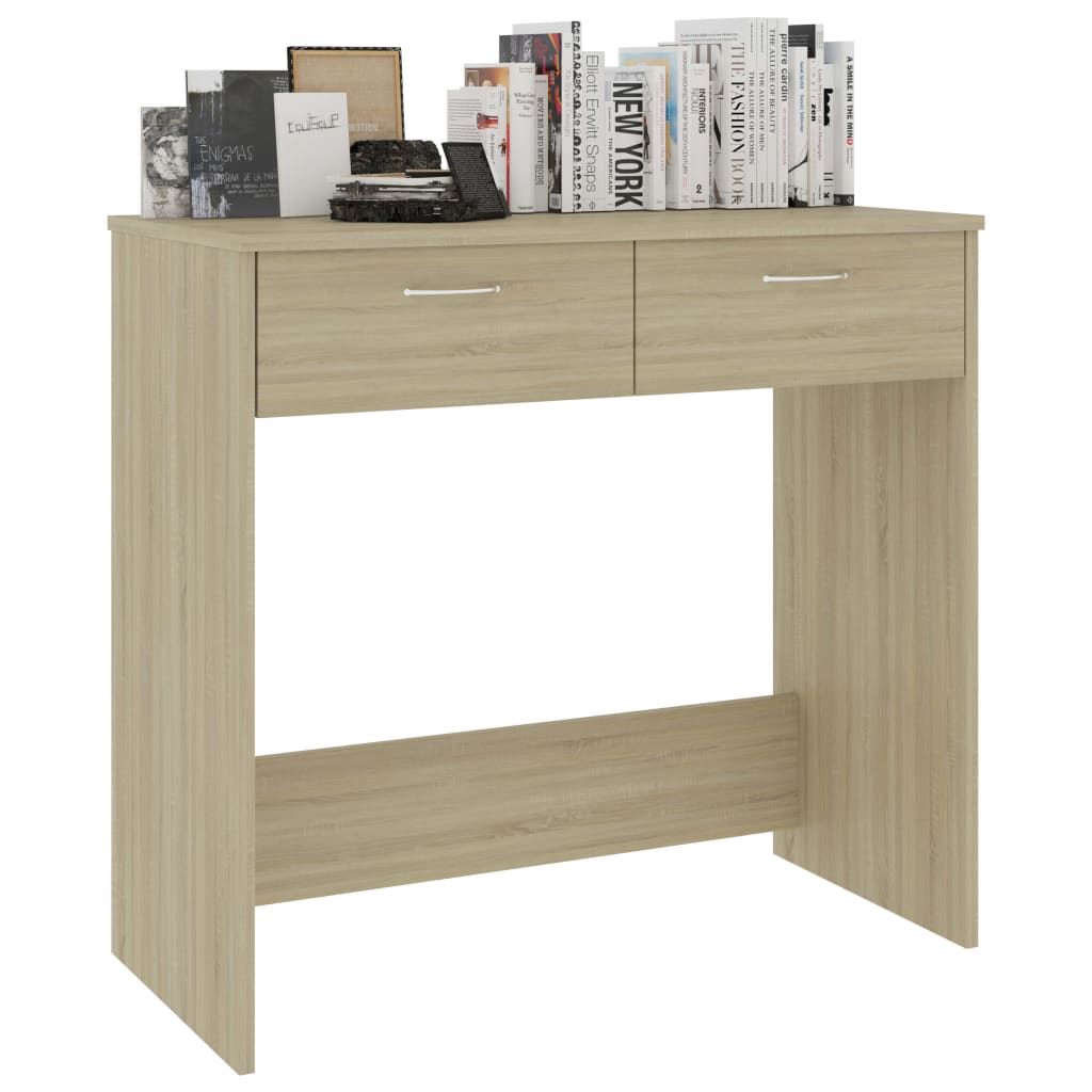 Desk, Sonoma oak, 80x40x75cm, engineered wood