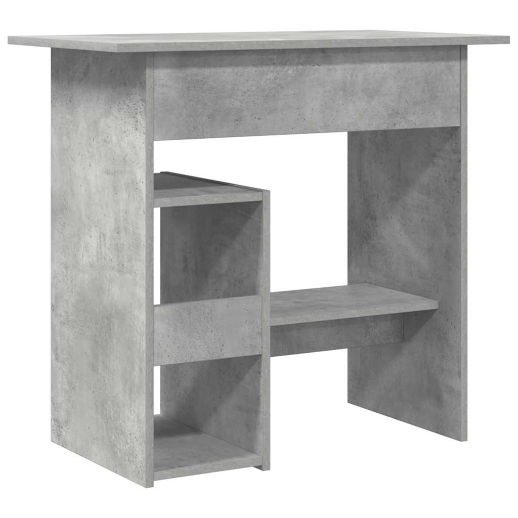 Rašomasis stalas, betono pilkas, 80x45x74cm, apdirbta mediena
