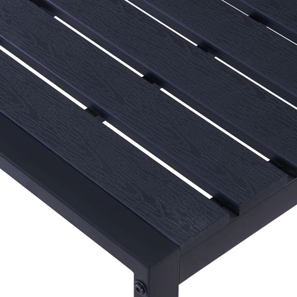 Garden bench, black, 120.5cm, PS board