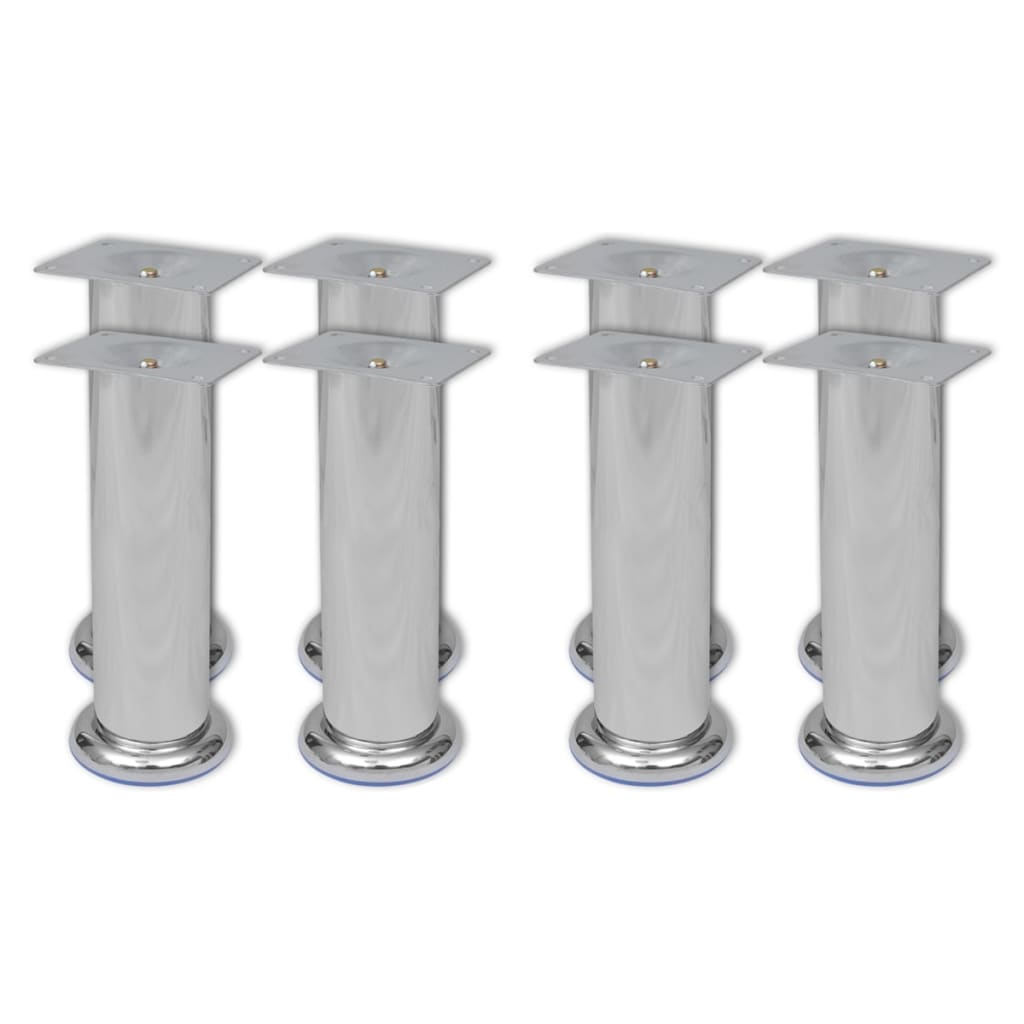 Sofa legs, 8 pcs, chrome, 180mm, round (242159x2)