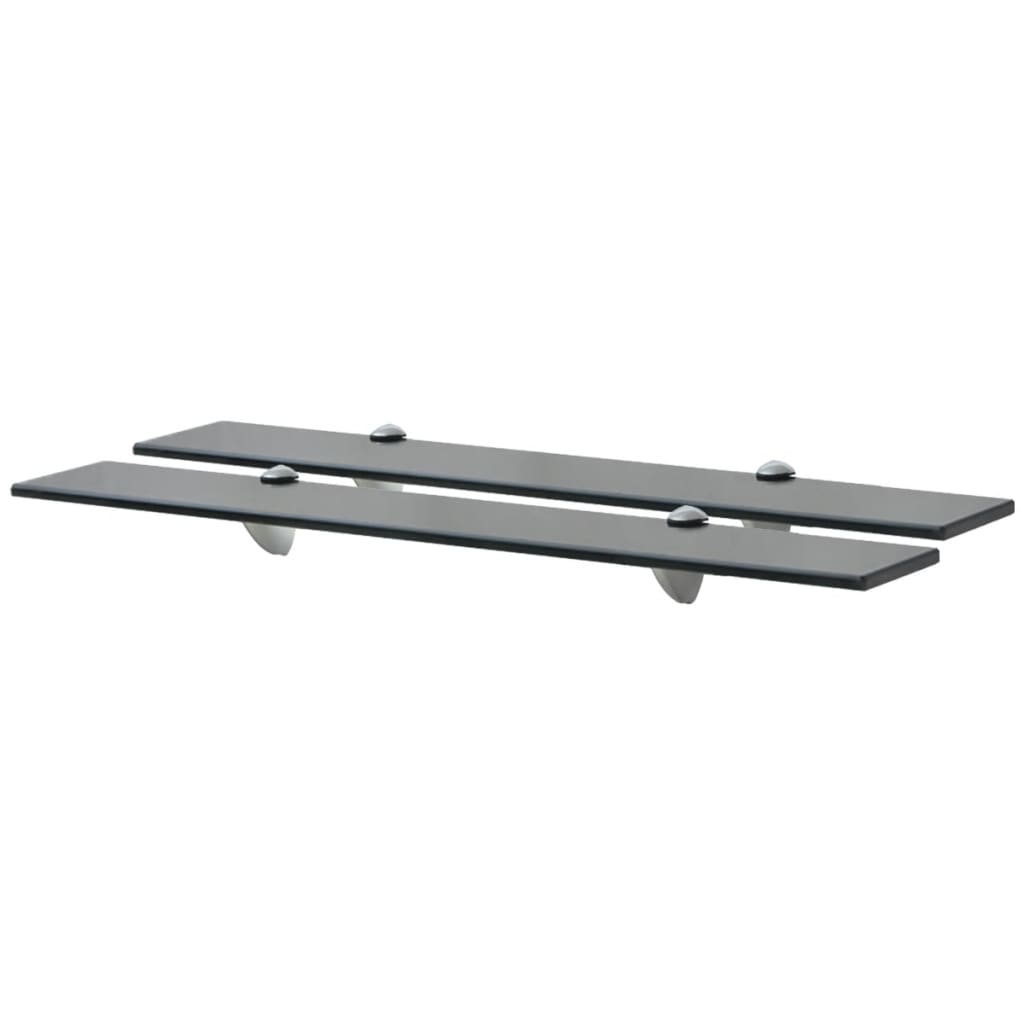 Wall shelves, 2 pcs., 70x10cm, glass, 8mm (243766x2)
