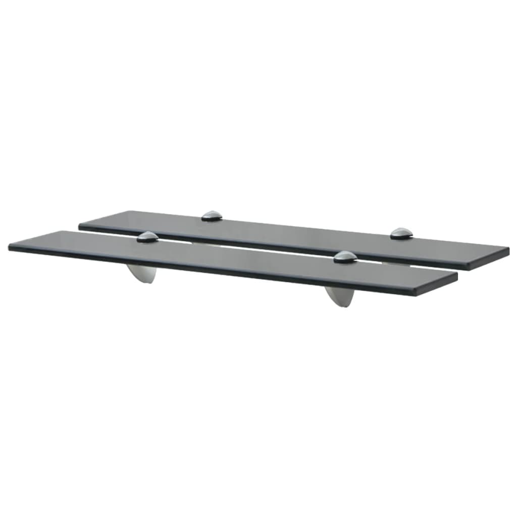 Wall shelves, 2 pcs, 60x20cm, glass, 8mm (243789x2)