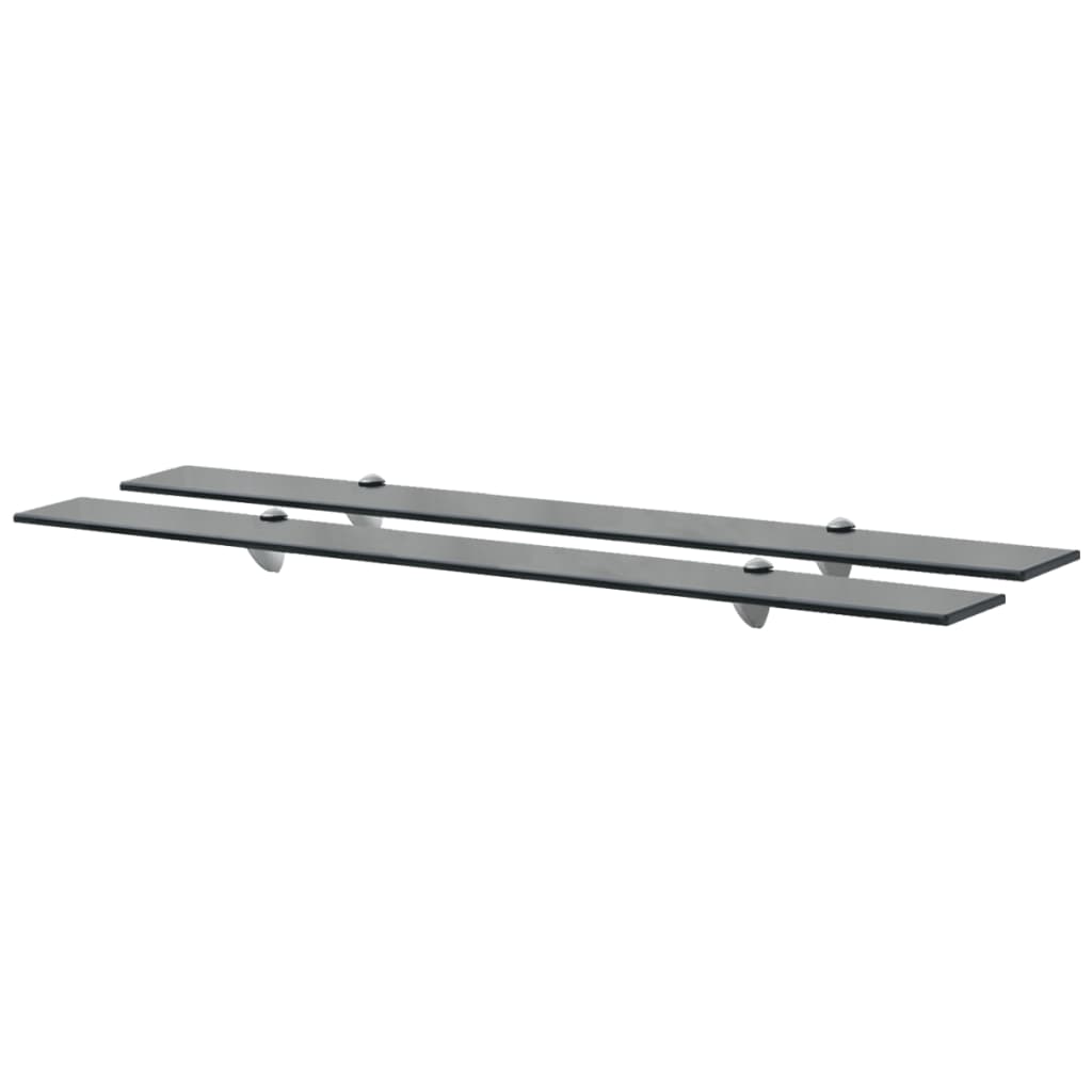 Wall shelves, 2 pcs., 100x20cm, glass, 8mm (243793x2)